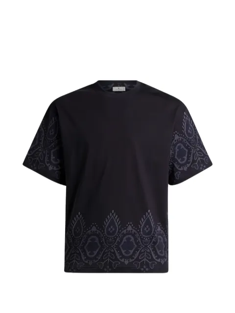 ETRO paisley-print T-shirt Blue MRMA0004AKG45X0883