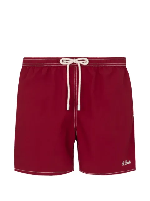 MC2 Saint Barth Patmos contrast-stitch swim shorts Red PATM001