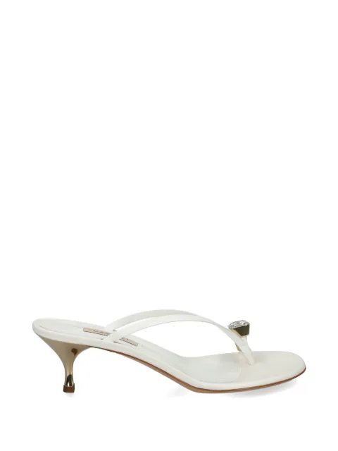 Casadei crystal-embellished leather sandals White 1N264B0501C3025