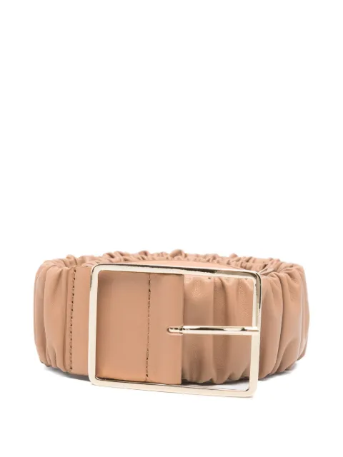 AGL Mabel ruched leather belt Neutrals CBEL039SSSOFTY