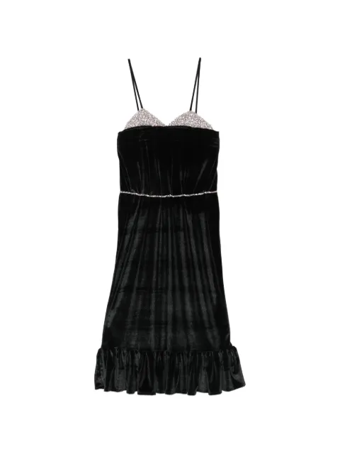DUNESI Lolita crystal-embellished midi dress Black DUNLOLBLA