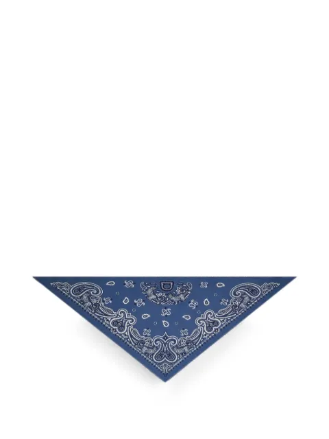 Ferragamo Arabesque print triangle scarf Blue 795545