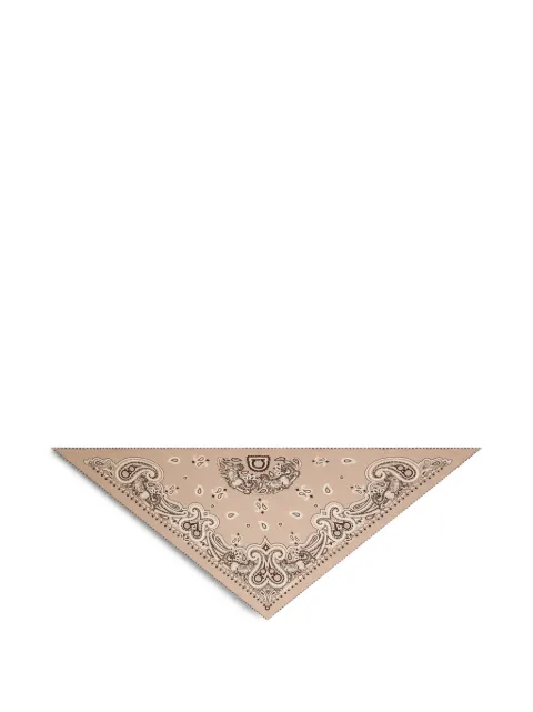 Ferragamo Arabesque-print triangle scarf Neutrals 795543