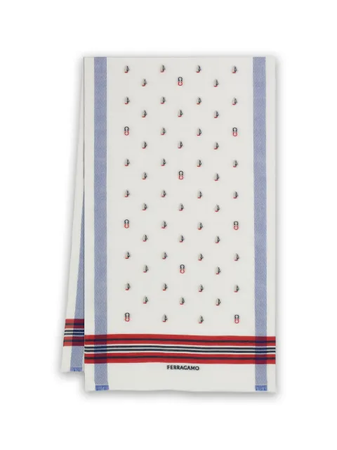 Ferragamo jacquard scarf White 795431