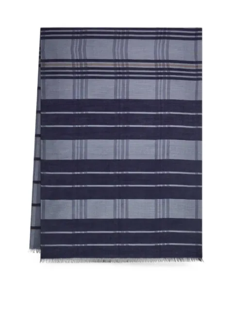 Ferragamo Check stole Blue 795529
