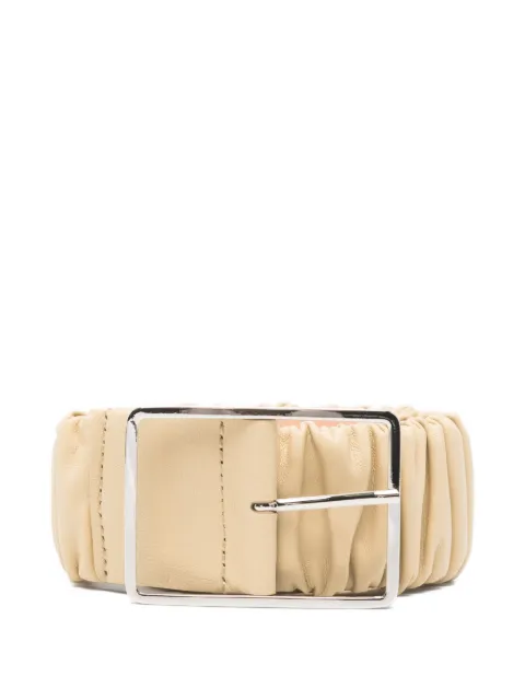 AGL ruched leather belt Neutrals CBEL039SSSOFTY