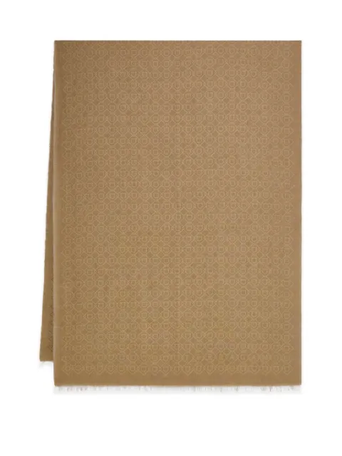 Ferragamo logo embellished stole Neutrals 795492