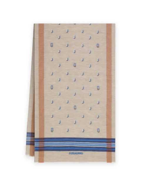 Ferragamo jacquard scarf Neutrals 795433