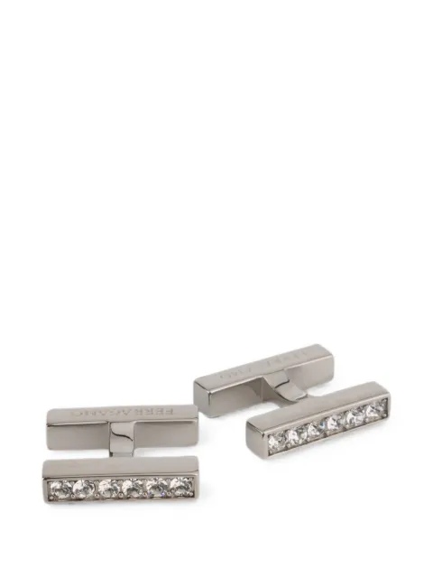 Ferragamo crystal embellished cufflinks Silver 795989