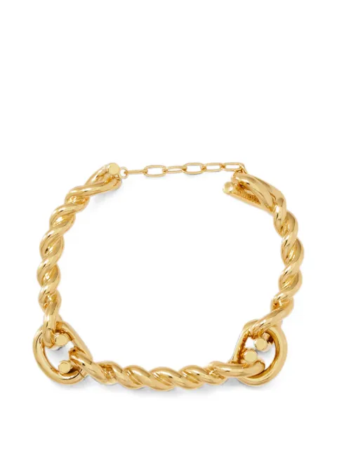 Ferragamo Gancini twisted bracelet (L) Gold 795096