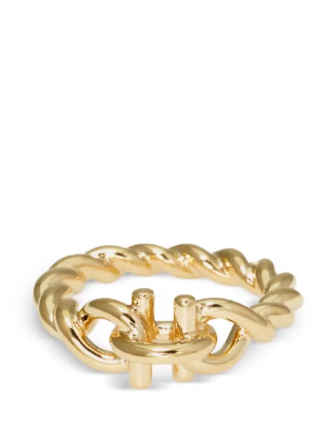 Ferragamo Gancini twisted ring (52 mm) Gold 795077
