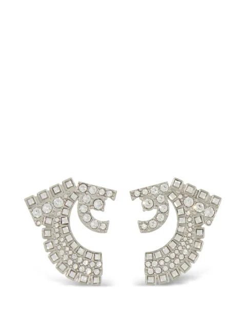 Ferragamo deconstructed Gancio stud earrings Silver 796368