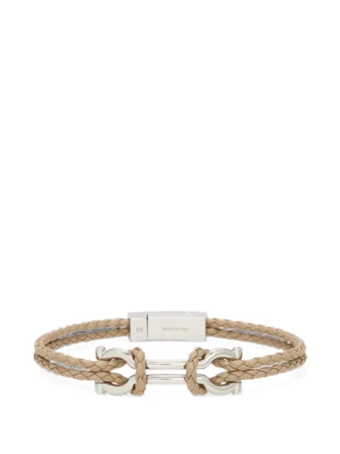 Ferragamo double Gancini bracelet (20 cm) Silver 796084