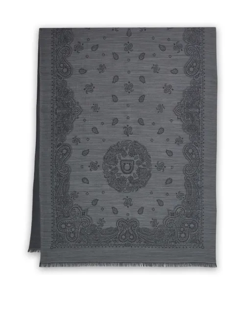 Ferragamo Arabesque-print stole Grey 795554