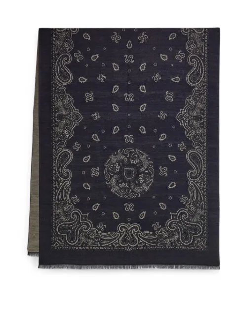 Ferragamo Arabesque print stole Blue 795553