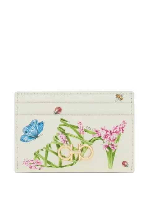 Ferragamo Gancini Eden card holder Neutrals 796069