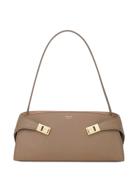 Ferragamo Gancini leather shoulder bag Neutrals 796600