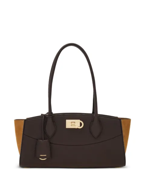 Ferragamo Studio soft bag East West (M) Brown 795717