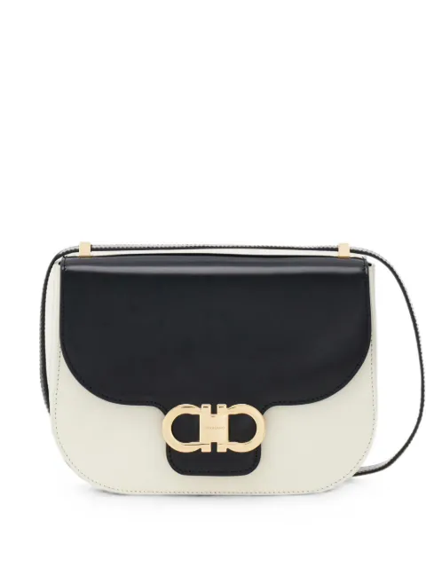 Ferragamo Double Gancini North-South crossbody bag (XS) Black 795226