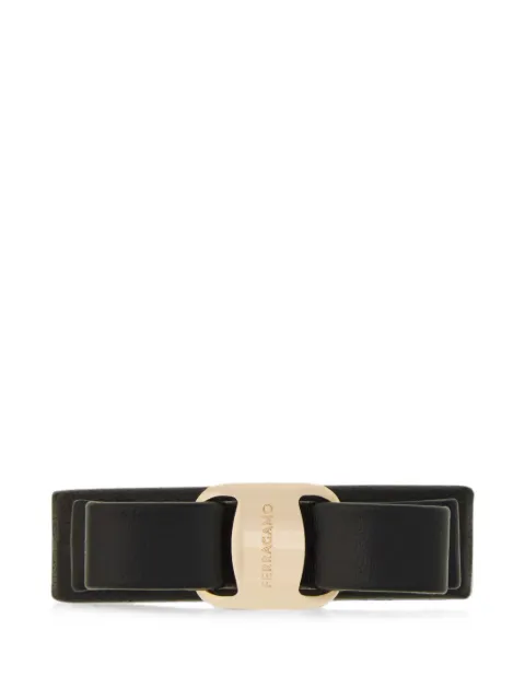Ferragamo Double Vara bow hair clip Black 796291