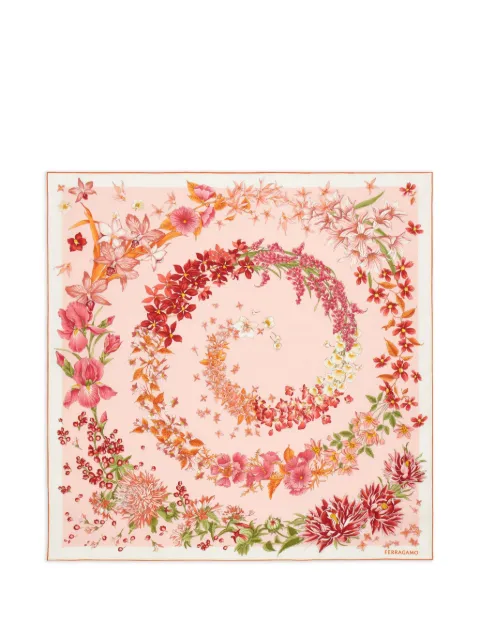 Ferragamo Spring silk scarf Orange 795194