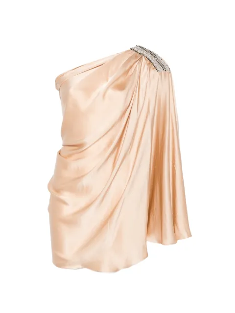 DUNESI Isadora one-shoulder mini dress Neutrals DUNISAGOL