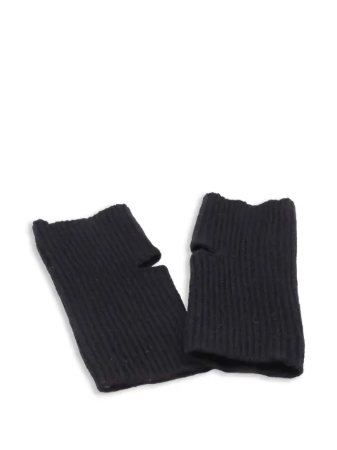 Club Monaco ribbed-knit fingerless gloves Black RFCPUUSAC727977M