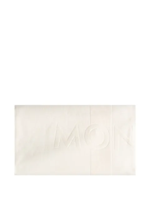 Moncler logo-embossed beach towel Neutrals L10933D000020U649