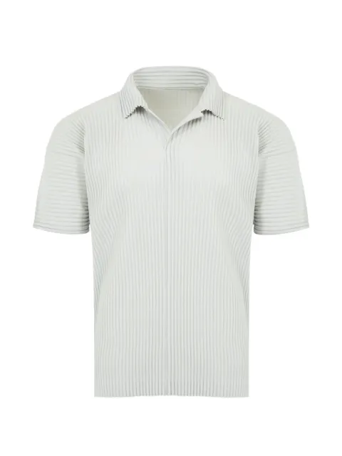 Issey Miyake plissé-effect polo shirt White HP67JM530