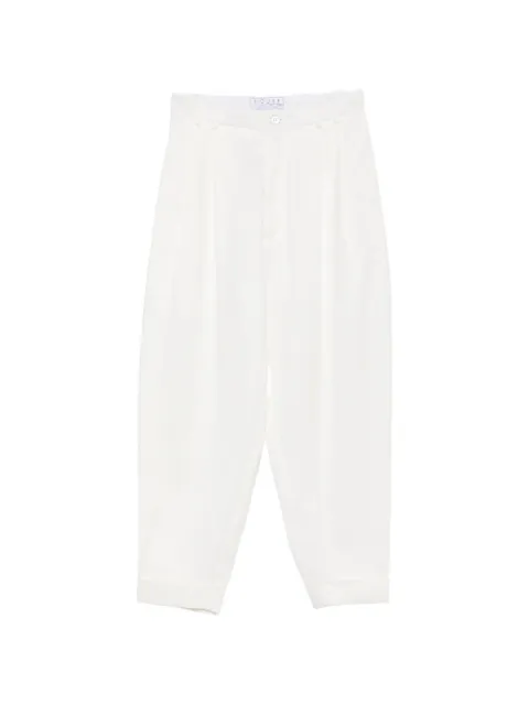 House Of The Very Islands Blake pleated trousers White TRLOC11