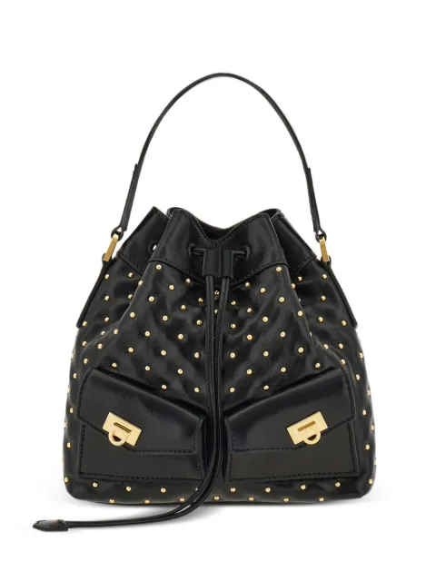 Ferragamo Multipocket bucket bag Black 796632