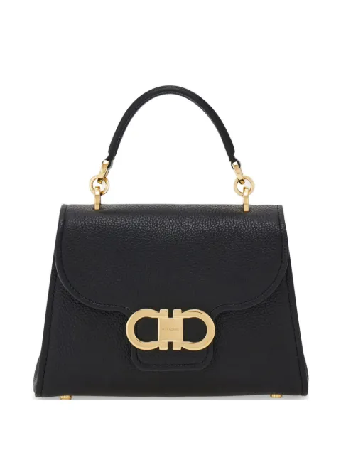 Ferragamo Double Gancini top handle (S) Black 795701