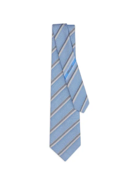 Ferragamo Regimental jacquard silk tie Blue 794439
