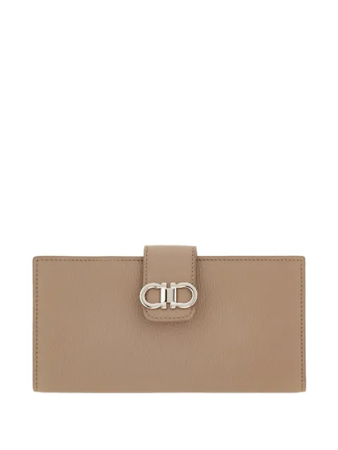 Ferragamo Double Gancini Continental wallet Neutrals 796466