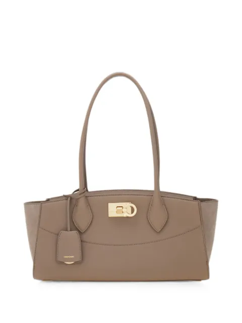 Ferragamo Studio soft bag East West (M) Neutrals 795214