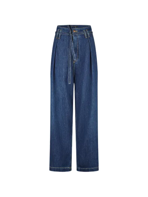 Annette Görtz Enia belted pleated jeans Blue ENIA42160