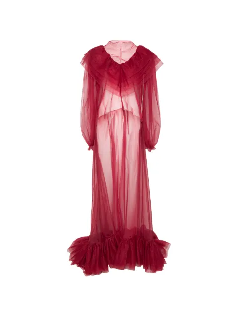 DUNESI Camilla ruffled blouse Red DUNCAMBUR
