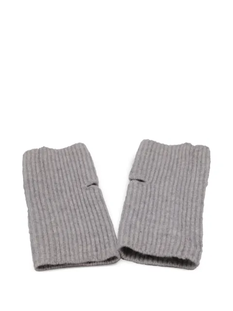 Club Monaco Ribbed-knit cashmere gloves Grey RFCPUUSAC727974M