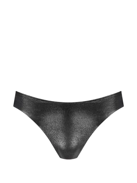 Maison Close metallic-effect bikini bottoms Silver 565168