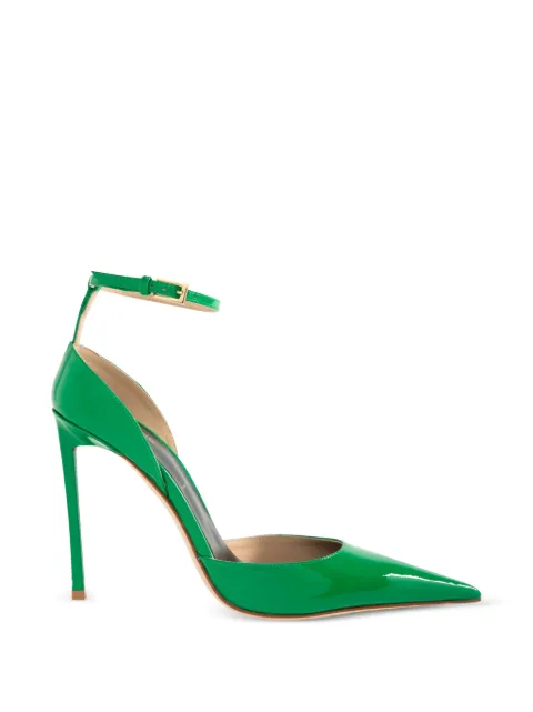 TOM FORD Vertigo patent-leather ankle-strap pumps Green W3849LCL072P
