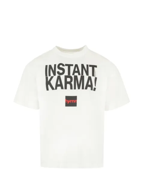 SAINT MXXXXXX slogan-print T-shirt White SMMK80000C26