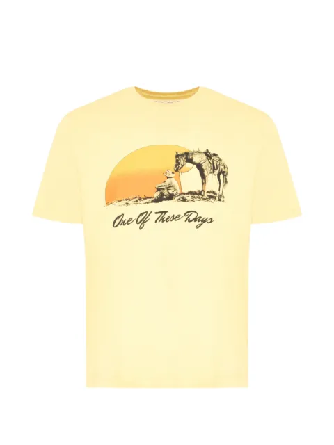 One Of These Days Could Only Remember graphic-print cotton T-shirt Yellow 01D04105