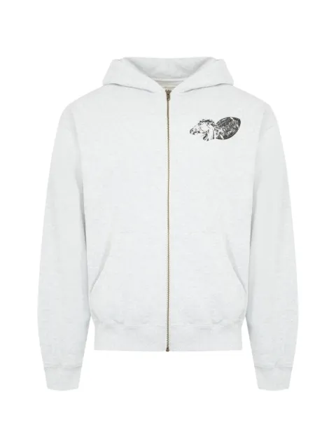 One Of These Days Days USA graphic-print zip-up hoodie Grey 01D04020