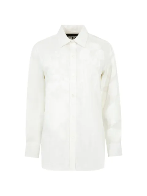 Libertine floral-pattern linen shirt White S26W567HWL