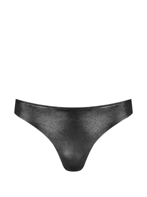Maison Close metallic-effect bikini bottoms Silver 565178