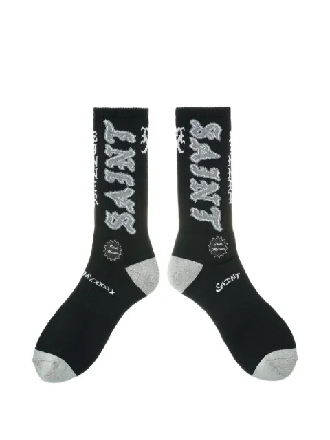 SAINT MXXXXXX ribbed-knit socks Black SMMK80000109
