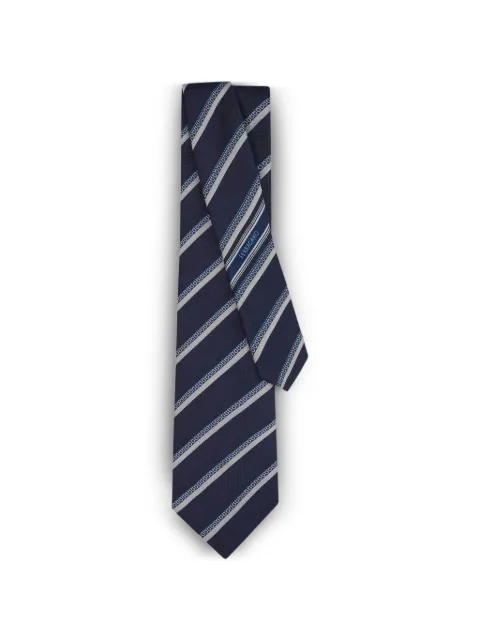 Ferragamo regimental-jacquard silk tie Blue 794437
