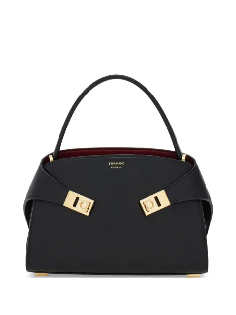 Ferragamo Hug Soft bicolor handbag (XS) Black 795207