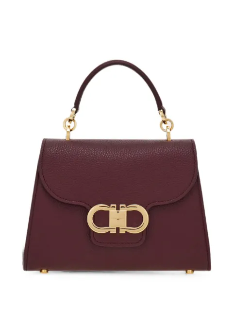 Ferragamo Double Gancini top-handle bag (XS) Red 796616