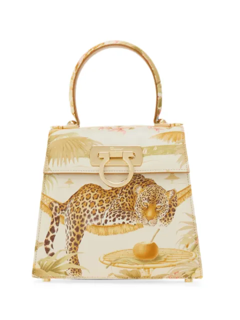 Ferragamo iconic top-handle tote bag (S) Yellow 795988